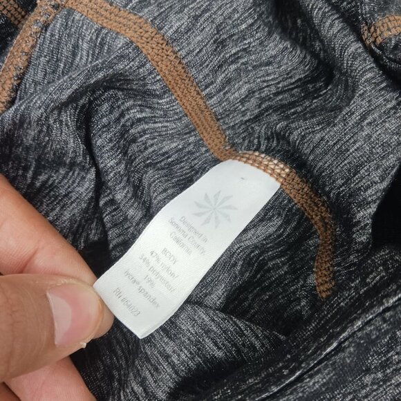 ATHLETA cropped leggings women's size S heather gray mid-rise inner pocket - Picture 8 of 8